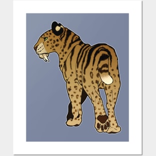 Striped Smilodon Posters and Art